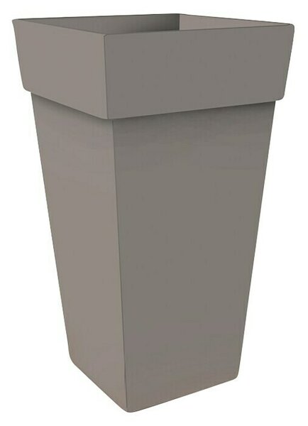 Oglati stebrasti cvetlični lonec Melrose (Zunanje dimenzije (Do x Š x V): 40 x 40 x 50 cm, Plastika, Siva)
