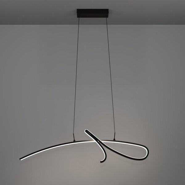 EGLO LED-visoka svetilka CARDONCITO, črna, dolžina 96 cm, CCT, Črna, Dnevna soba / jedilnica, Kovina