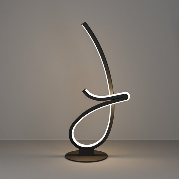 EGLO LED namizna svetilka CARDONCITO, črna, višina 46 cm, CCT, Črna, Dnevna soba / jedilnica, Kovina