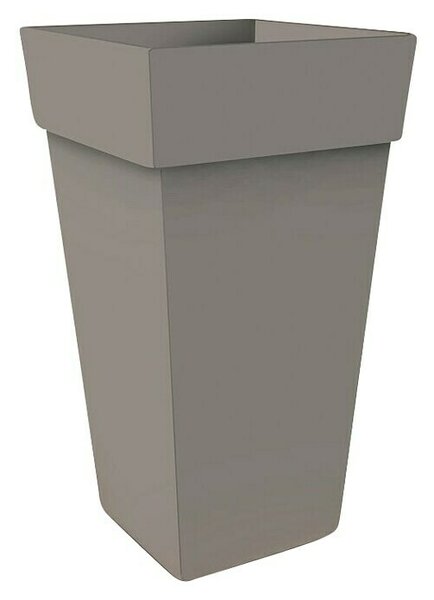 Oglati stebrasti cvetlični lonec Melrose (Zunanje dimenzije (Do x Š x V): 30 x 30 x 41 cm, Plastika, Siva)