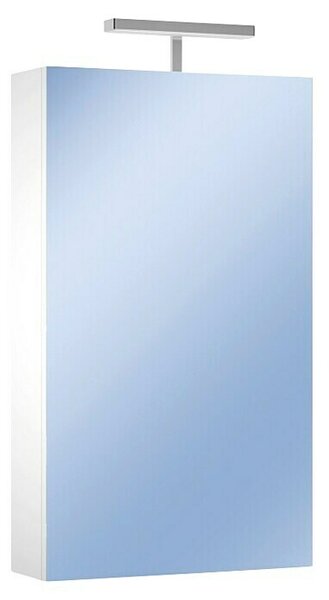 LED omarica z ogledalom (Š x V: 50 x 85 cm, Les, Bela)