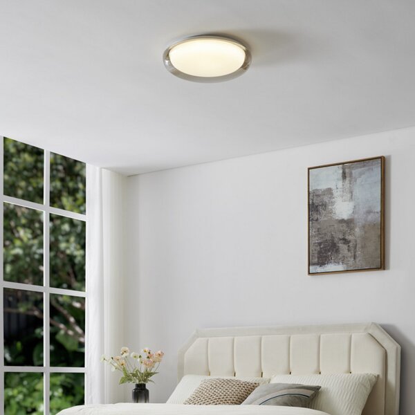 EGLO LED-stropna svetilka CONISTARINO, rjava, Ø 40 cm, CCT, Rjava / rjasta, Dnevna soba / jedilnica, Kovina