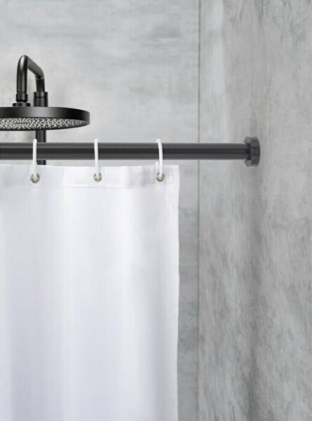 SCHÖNER WOHNEN-Kollektion Palica za tuš zaveso (70 cm - 115 cm, Premer: 2,8 cm, Črna)