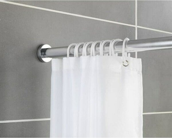 SCHÖNER WOHNEN-Kollektion Palica za tuš zaveso (110 cm - 185 cm, Premer: 2,8 cm, Srebrna)