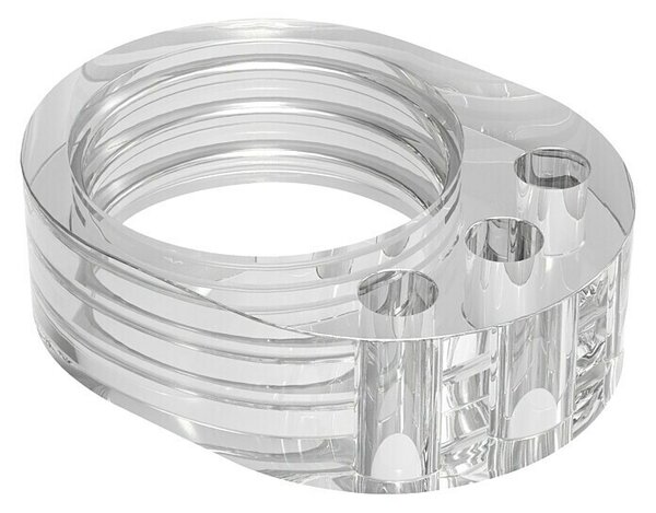 Zaustavljalec vrat za kljuko, plastičen, 17 mm (Dolžina: 17 mm, Prozorna, 4 kos)