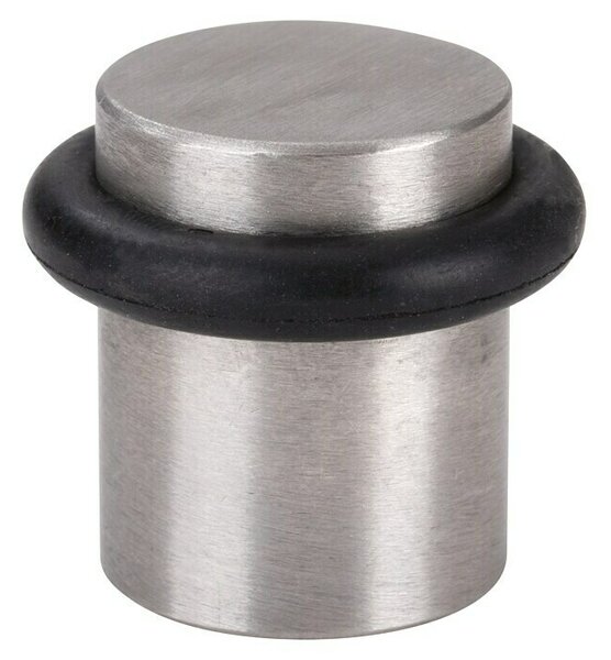 Zaustavljalec vrat Set Inox 20x25 mm (Ø x V: 20 x 25 mm, Vrsta montaže: Vijaki, Srebrne barve/črne barve)