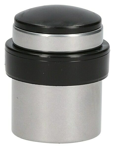 Zaustavljalec vrat Inox 33x41 mm (33 x 41 mm, Srebrne barve/črne barve, Vijaki)