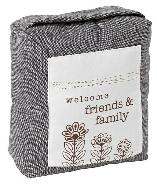 Talni zaustavljač vrat "Welcome Friends and Family" (Do x Š x V: 20 x 13 x 23 cm)