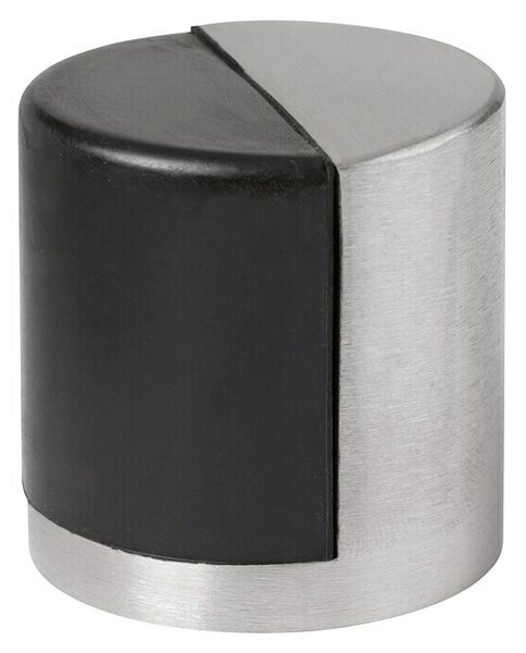 Zaustavljalec vrat Inox 40x40 mm (Ø x V: 40 x 40 mm, Vrsta montaže: Vijaki, Srebrne barve/črne barve)