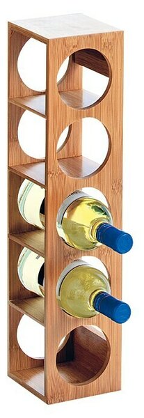Zeller Present Regal za vino Bamboo (Do x Š x V: 13,5 x 12,5 x 53 cm, Število steklenic: 5 kos, Naravni materiali)