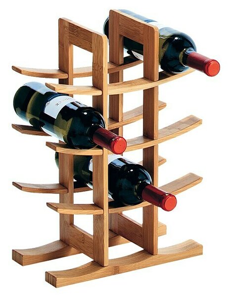 Zeller Present Regal za vino Bamboo (Do x Š x V: 29 x 16 x 42 cm, Število steklenic: 12 kos, Naravni materiali)
