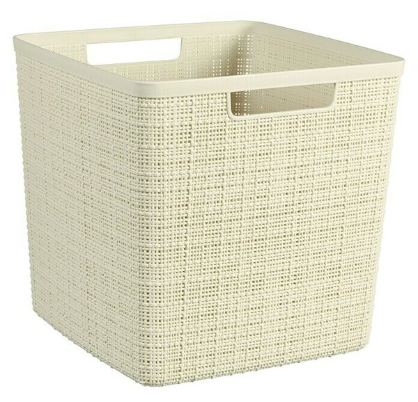 Curver Zaboj za shranjevanje Jute (Do x Š x V: 28 x 28 x 27 cm, Plastika, Kremne barve)