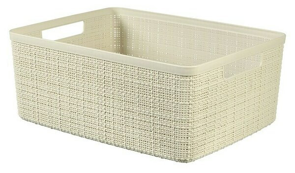 Curver Zaboj za shranjevanje Jute (Do x Š x V: 36 x 27 x 15 cm, Plastika, Kremne barve)