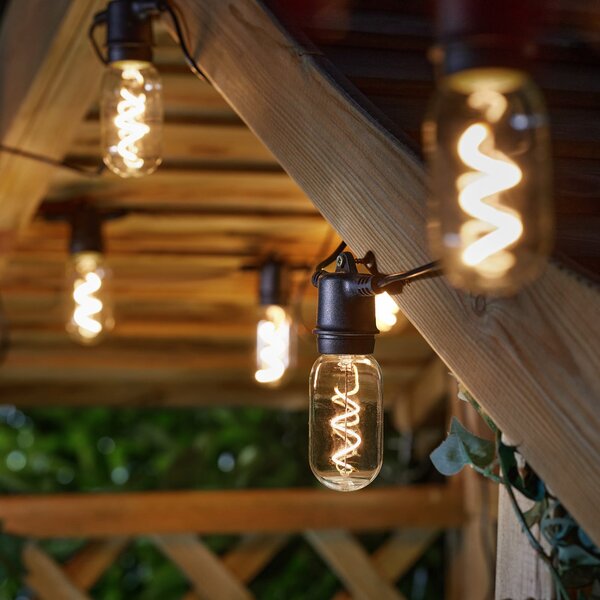 SMART GARDEN LED-sončna svetlobna veriga Vintage 365, 8-žarilna, steklo, IP44, Prozorna, Steklo