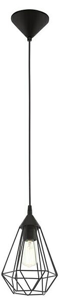 Eglo Tarbes Okrogla viseča svetilka (Črne barve, Višina: 110 cm, Premer: 175 mm)