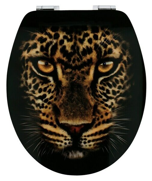 Poseidon WC deska Leopard (MDF, Večbarvna, S samodejnim spuščanjem)