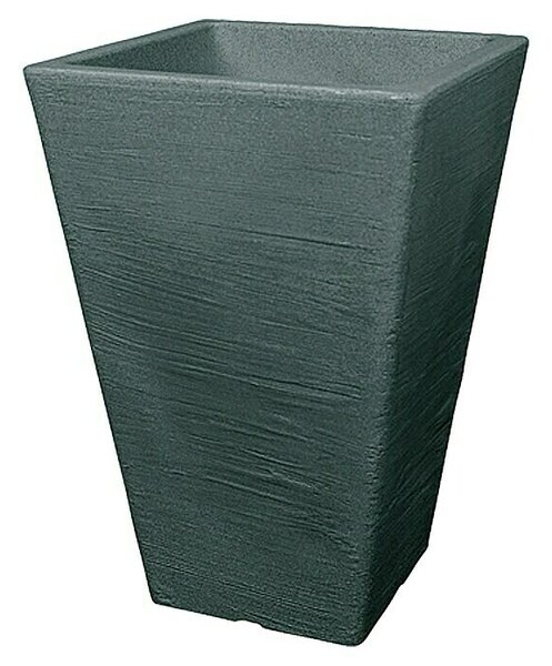 Geli Oglati stebrasti cvetlični lonec Livorno (Zunanje dimenzije (Do x Š x V): 23 x 23 x 35 cm, Plastika, Antracitne barve)
