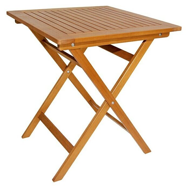 Sunfun Diana Vrtna miza (Do x Š x V: 65 x 65 x 74 cm, Trdi les, Rjave barve, Zložljivo)