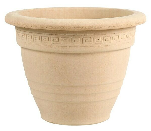 Okrogel lonec za rastline Arena Campana (Maksimalni zunanji premer: 26,9 cm, Naravni materiali, Terakota)