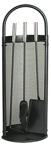 Lienbacher Garnitura za kamin (3 -del., Črne barve, Višina: 66 cm)