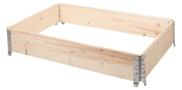 ATMOWOOD Lesena visoka greda z okovjem 120 x 100 x 20 cm