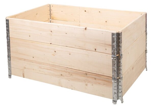 ATMOWOOD Lesena visoka greda z okovjem 120 x 80 x 20 cm