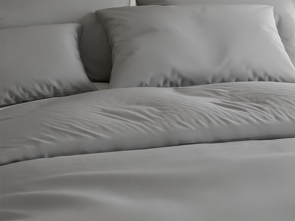 Bombažna posteljnina LUX siva hotelski žepek