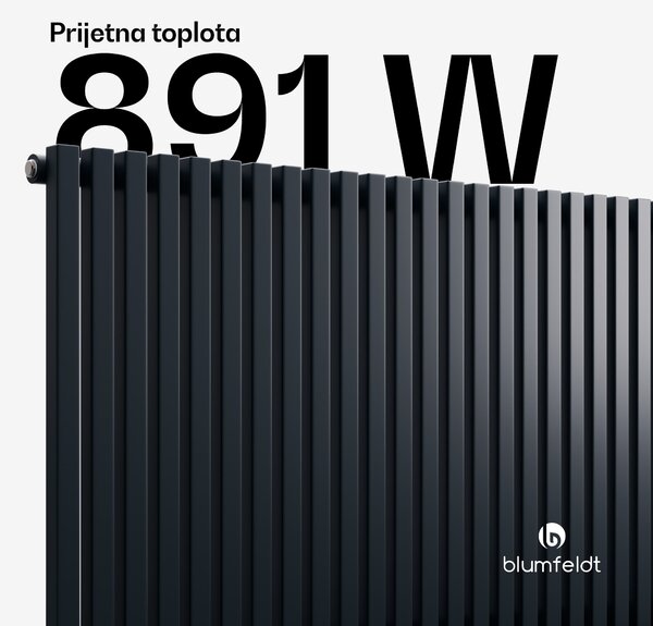 Blumfeldt Delgado radiator | Moderna zasnova | 63 x 100 cm | 891 W | Stranski priklop