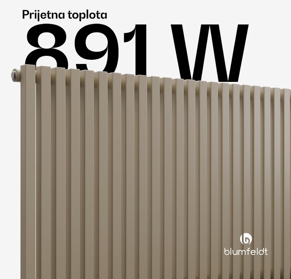 Blumfeldt Delgado radiator | Moderna zasnova | 63 x 108 cm | 891 W | Stranski priklop