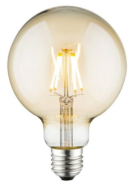 Home Sweet Home LED svetlobni vir Vintage okrogle oblike E27 (E27, Možnost zatemnitve, Toplo bela, 330 lm, 4 W, Barva: Zlate barve)