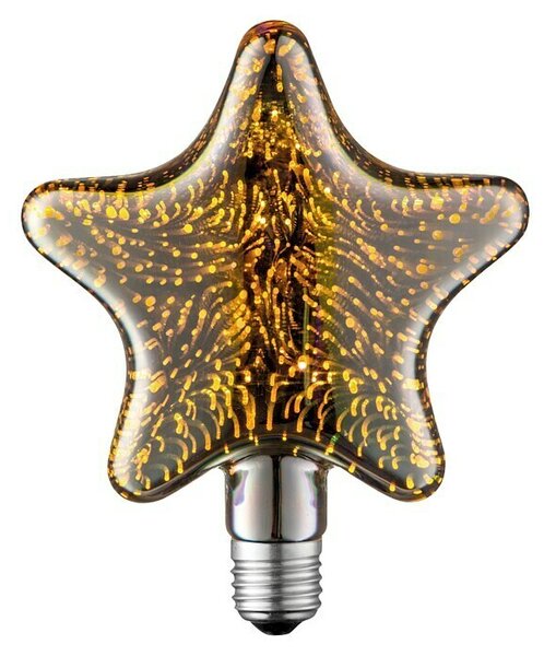 Home Sweet Home LED svetlobni vir Star s 3D učinkom (E27, Ni mogoče zatemniti, Toplo bela, 20 lm, 4 W)