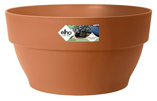 Elho Vibia Campana Okrogel lonec za rastline (Zunanje dimenzije (Ø x V): 27 x 14 cm, Plastika, Terakota)