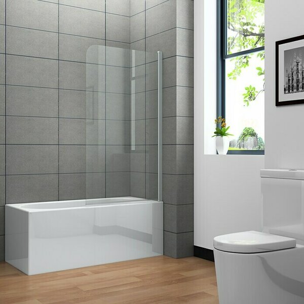Paravan za kad Clear (Š x V: 75 x 130 cm, 1 kos, Bele barve)