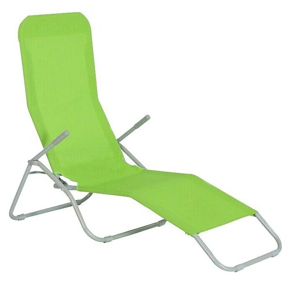 Sunfun Vrtni ležalnik Marissa (Zelena, Tekstil, Zložljivo)