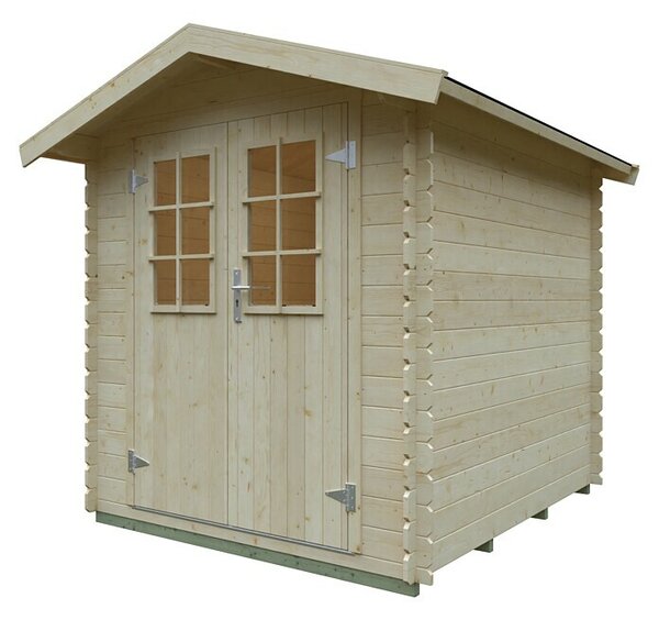 Kiehnholz Vrtna hiška Mikka (Zunanje dimenzije vključno s strešnim previsom (Š x G): 228 x 233 cm, Les, Rjava, Dvokapna streha)