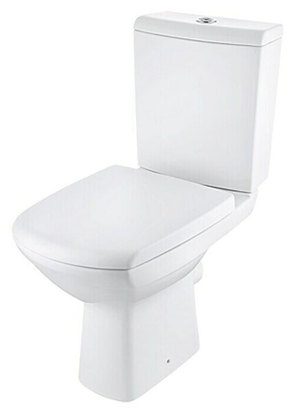 Talni WC monoblok Carina (Izpiranje brez roba, Brez posebne glazure, Oblika splakovanja: Globok, WC odtok: Vodoravno, Bele barve)