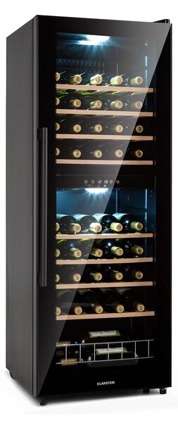 Klarstein Barossa 54 Duo, Hladilnik za vino, 2 coni, 148 litrov, 54 steklenic, zaslon na dotik