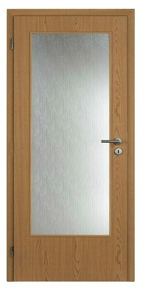Doornite Sobna vrata s steklom (750 x 2.000 mm, Smer odpiranja: Levo, Svetli hrast, Satje, Prevlečeno s folijo)