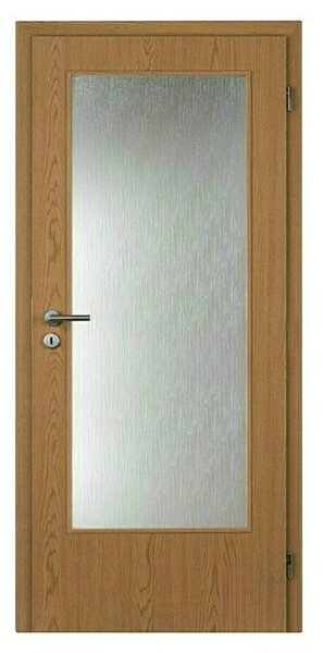 Doornite Sobna vrata s steklom (850 x 2.000 mm, Smer odpiranja: Desno, Svetli hrast, Satje, Prevlečeno s folijo)