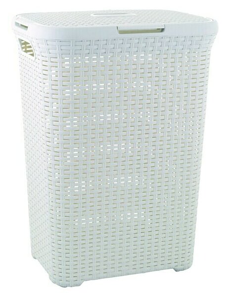 Curver Style Košara za perilo Deco Ratan (60 l, Bela, Pravokotna, Plastika)