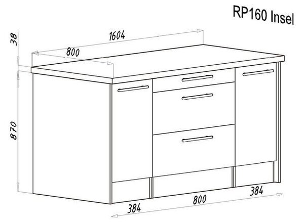 Respekta Kuhinjski Blok Z Aparati Premium, Bela