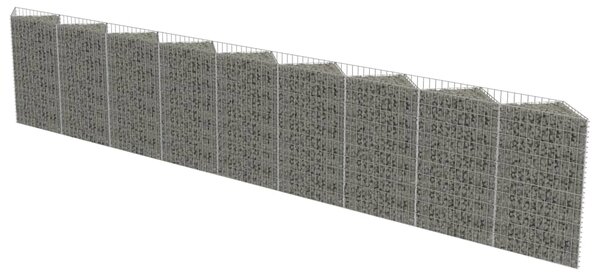 VidaXL Gabion stena iz pocinkanega jekla 630x30x100 cm