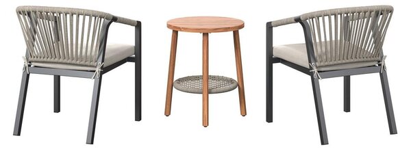 Mömax Balkonska Garnitura Bardolino, Barve Akacije, 3-Delni Set