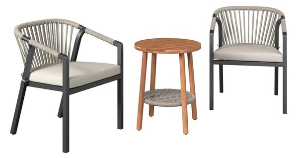 Mömax Balkonska Garnitura Bardolino, Barve Akacije, 3-Delni Set
