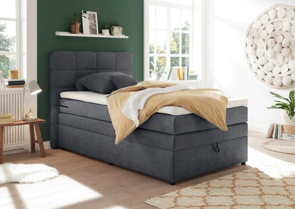 POSTELJA BOXSPRING 120 cm x 200 cm , antracit