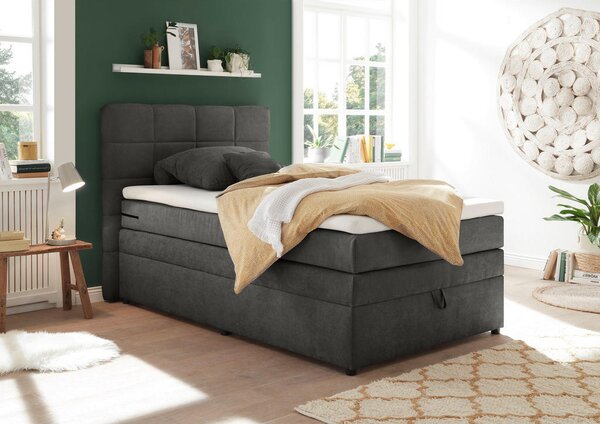 POSTELJA BOXSPRING 120 cm x 200 cm , antracit