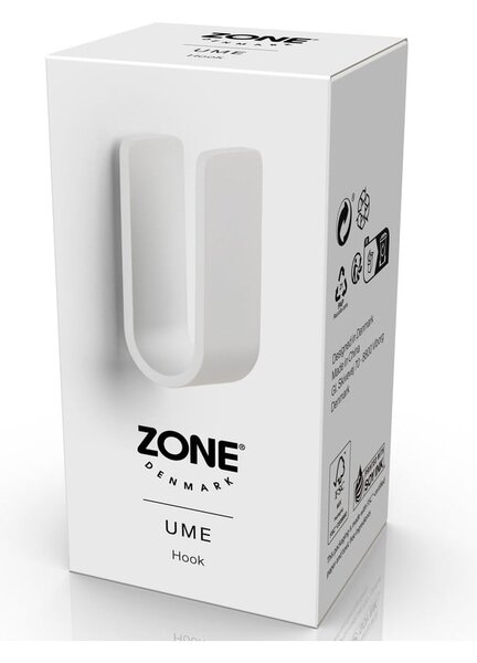 Bel kovinski stenski obešalnik Ume – Zone