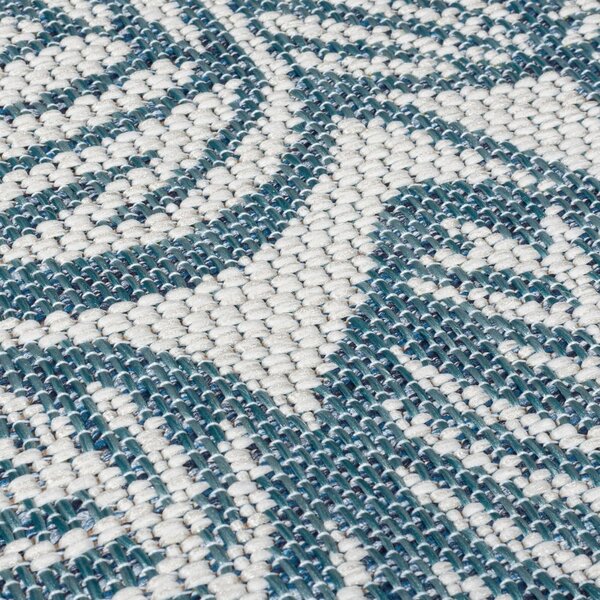 Zeleno-modra notranja in zunanja preproga 80x230 cm Bella Leaf – Flair Rugs