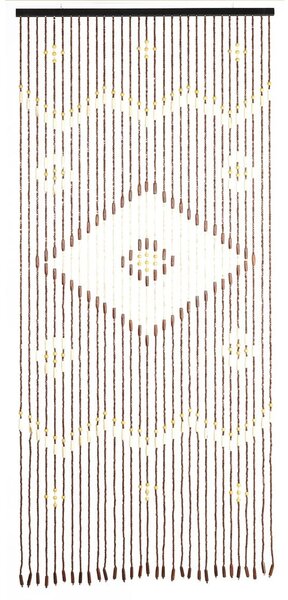 Bambusova zavesa za vrata v naravni barvi 90x200 cm Rhombus – Maximex