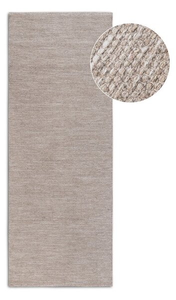 Bež ročno tkan tekač iz mešanice volne 80x200 cm Pradesh Linen White – Elle Decoration